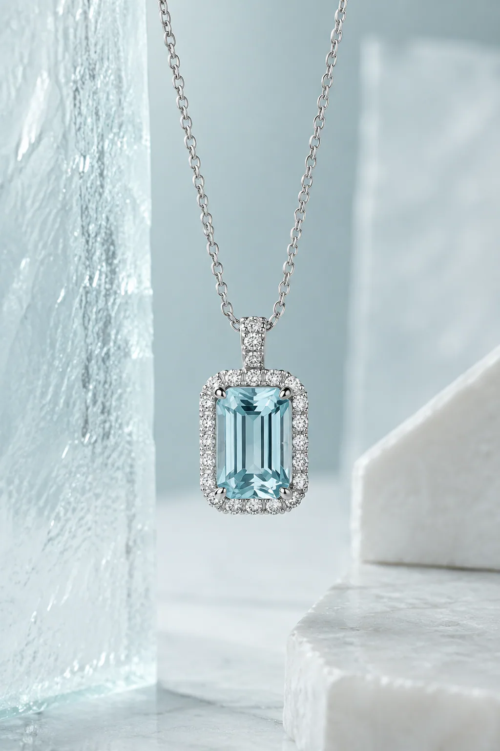 Blue gemstone pendant